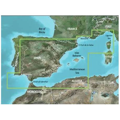 Carta Náutica Garmin BlueChart® G3 Mediterráneo